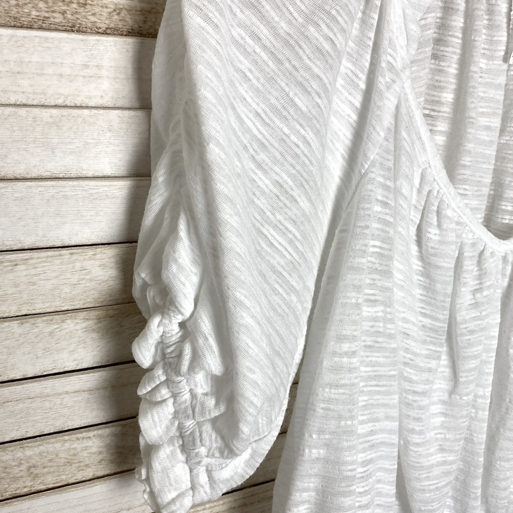 Free People Dorothy Puff-Sleeve Cropped Top. Size Large - Picture 7 of 12